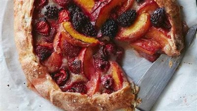 Mixed Berry Peach Galette