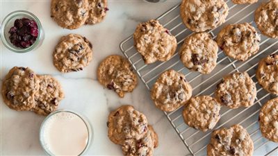 Chocolate Cherry Coconut Cookies