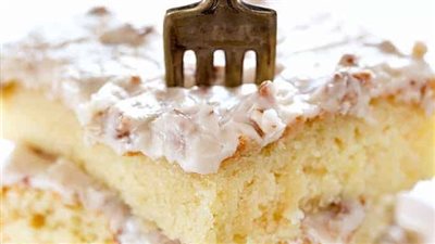 Almond Pecan Sheet Cake