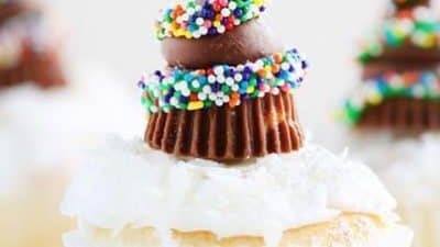 Chocolate Christmas Tree Cupcakes