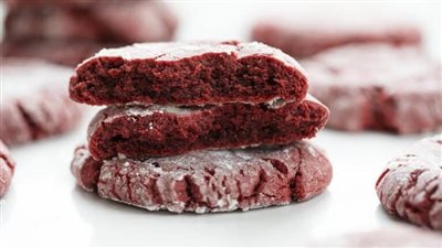 Red Velvet Peanut Butter Crinkle Cookies