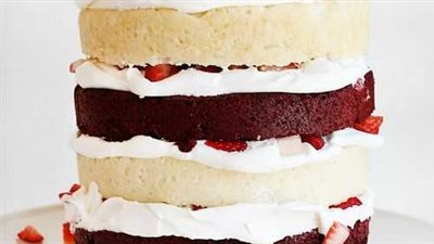 Red Velvet Strawberry Shortcake Cake