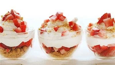 Strawberry Shortcake Mousse Cups