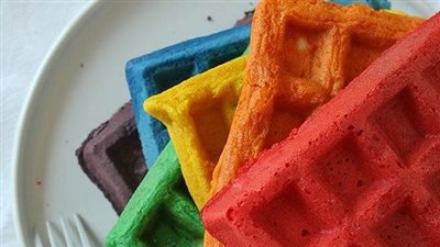 Rainbow Waffles