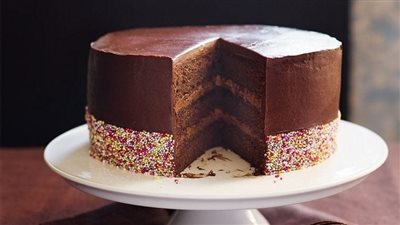 Triple-chocolate layer cake