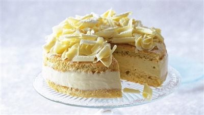 White chocolate truffle torte