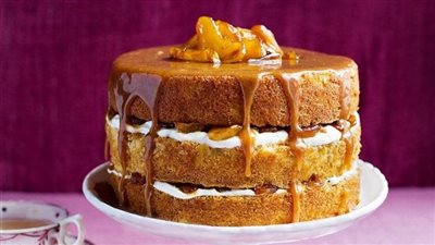 Apple caramel layer cake