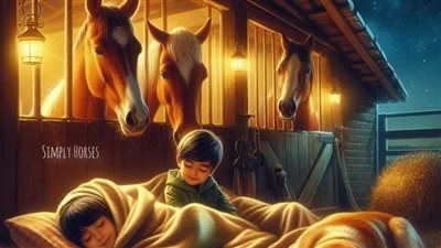1 Little Boy’s Care for Belgian Draft Mare and Foal