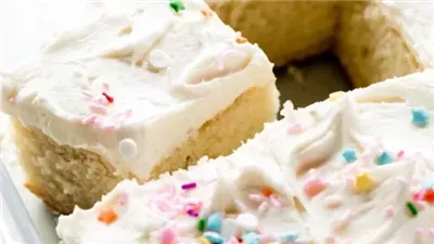 Vanilla Sheet Cake with Whipped Buttercream Frosting
