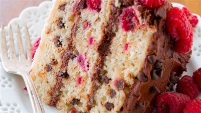 Raspberry Chocolate Chip Layer Cake