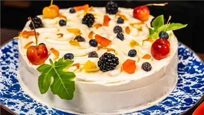 Vanilla-Scented Cornmeal Cake with Olive Oil Buttercream