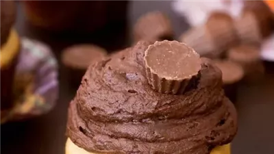 Peanut Butter Cupcakes with Dark Chocolate Frosting