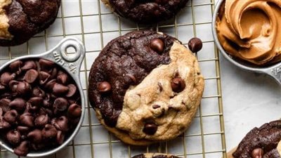 Peanut Butter Chocolate Swirl Cookies