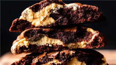 Peanut Butter Filled Brownie Cookies