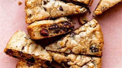 Dark Chocolate Cranberry Blondies