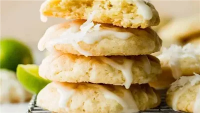 Glazed Coconut Lime Cookies