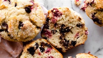 Jumbo Raspberry Chocolate Chip Muffins