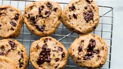 Salted Pistachio Chocolate Chunk Slice and Bake Cookies