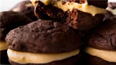 Chocolate Whoopie Pies with Salted Caramel Frosting