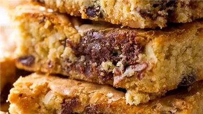 Dark Chocolate Coconut Blondies