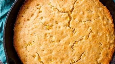 Honey Skillet Cornbread (with corn inside!)
