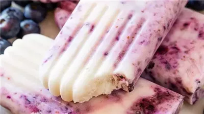 Blueberry Yogurt Swirl Popsicles