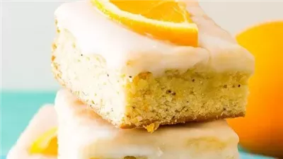 Glazed Orange Poppy Seed Bars