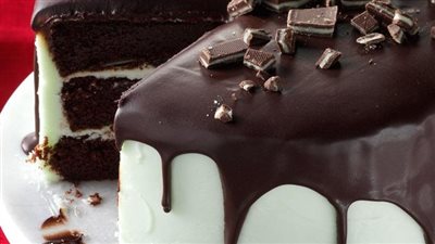 Mint-Frosted Chocolate Cake