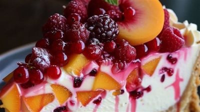 Luscious Peach  Cheesecake 🍑  🍑     