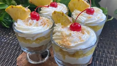 Tropical Pina Colada Cheesecake Mousse 🍍🥥**