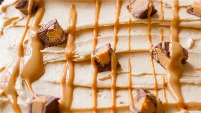 Chocolate Sheet Cake with Peanut Butter Frosting