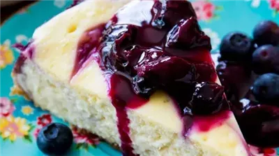 Blueberry Swirl Cheesecake