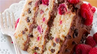 Raspberry Chocolate Chip Layer Cake
