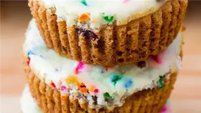 Sprinkle Cheesecake Cookie Cups