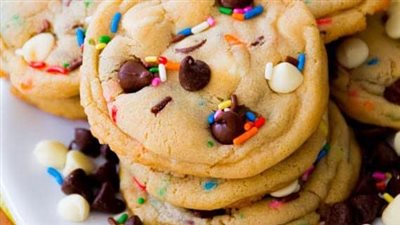 Cake Batter Chocolate Chip Cookies