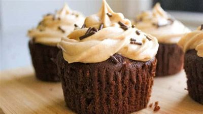 Brownie Cupcakes with Peanut Butter Frosting