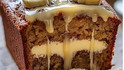 Cream Cheese Banana Bread 🍌🍰