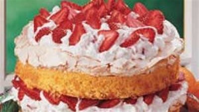 Strawberry Meringue Cake