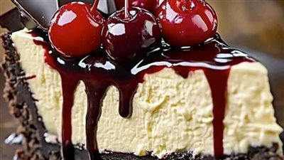 🍫🍒 Irresistible Black Forest Cheesecake Delight🍒🍫