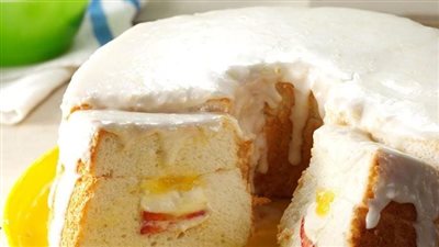 Lemon Curd-Filled Angel Food Cake