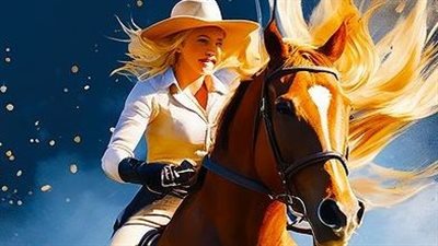 The horse takes the hat the girl is wearing with its jaws ‎